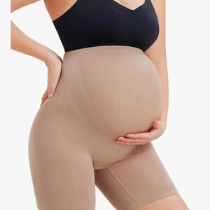 Seamless Maternity Shapewear Shorts - Tan